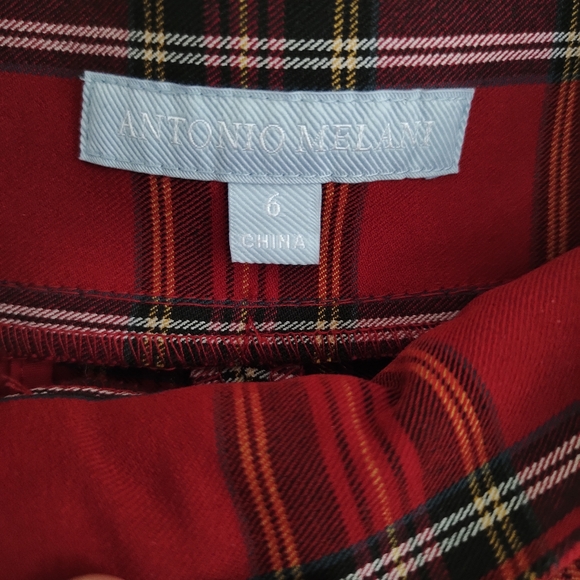 Antonio Melani Plaid High Waist Pants SZ 4 - Picture 3 of 5